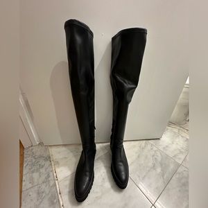 Theory Over the Knee Leather Platform Boots